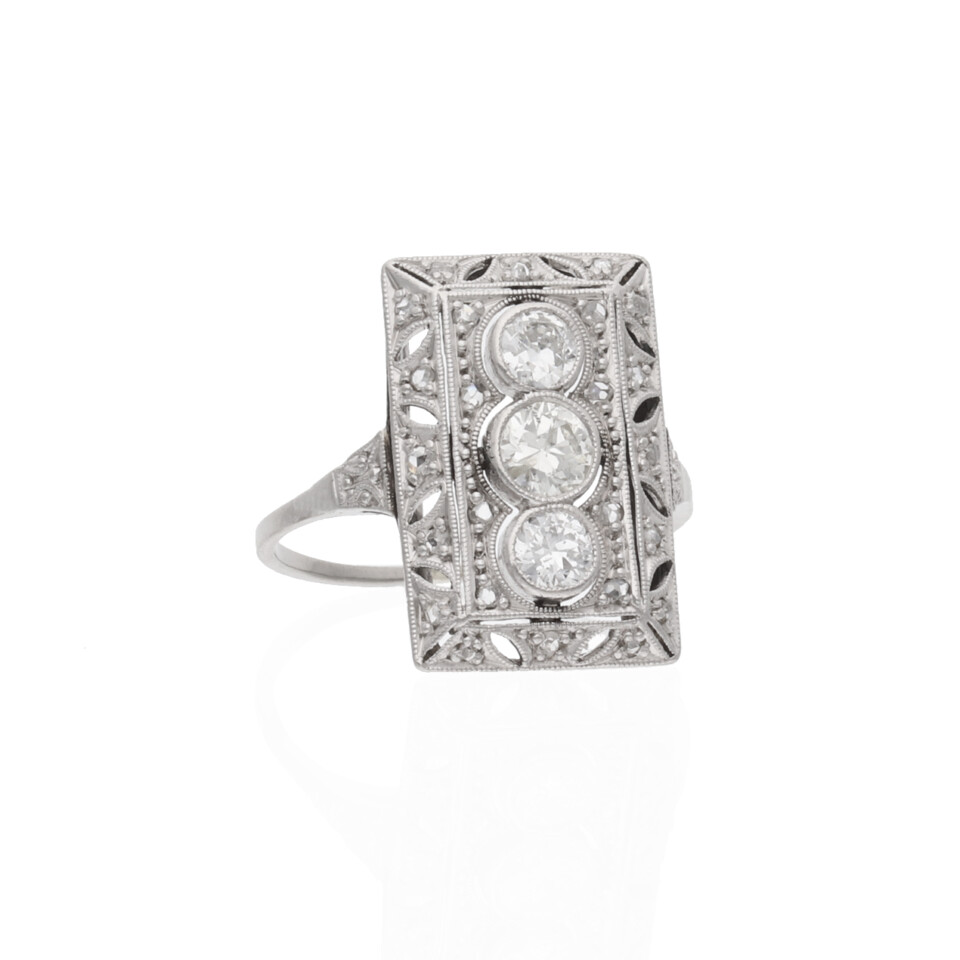 Art Déco Ring mit Diamanten