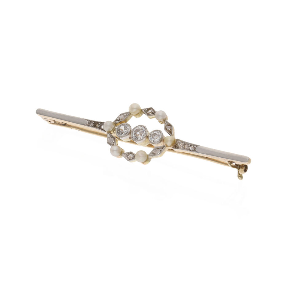 Art Déco Stabbrosche mit Diamanten