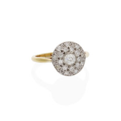 Art Déco Ring mit Diamantcluster