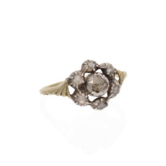 Blumenring mit Diamanten